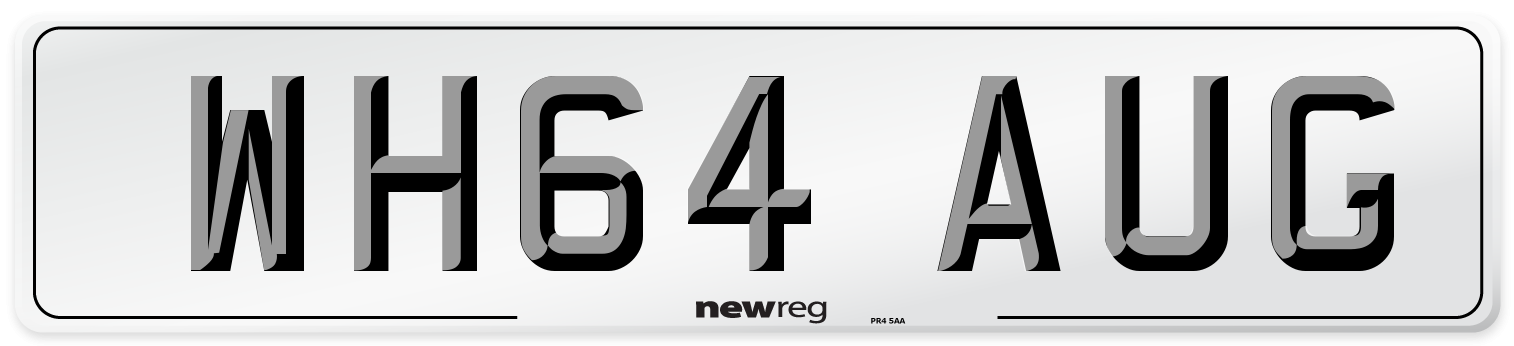 WH64 AUG Number Plate from New Reg